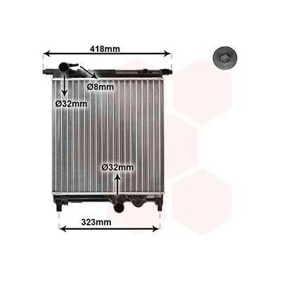 Chladič vody pro motor VAN WEZEL 58002325