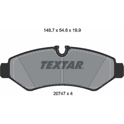 TEXTAR Sada brzdových platničiek kotúčovej brzdy 2074701