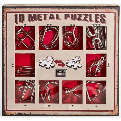 Eureka! Sada 10 kovových hlavolamů červená