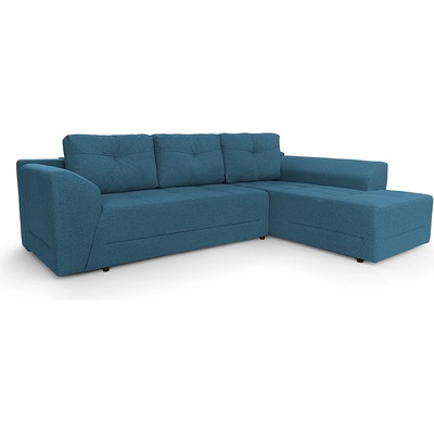 Мебели КАМБО Ъглов диван Соренто тъмно син Malaga 19