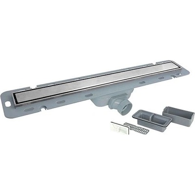 Mereo Odtokový žlab 70x6,5 cm, vč nerez roštu a sifonu se suchou uzávěrou, plastový CZ11PS – Zboží Dáma