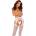 Чорапогащник с жартиерен ефект и мрежест дизайн - Open Tights S032 White S/M/L (D-245634)