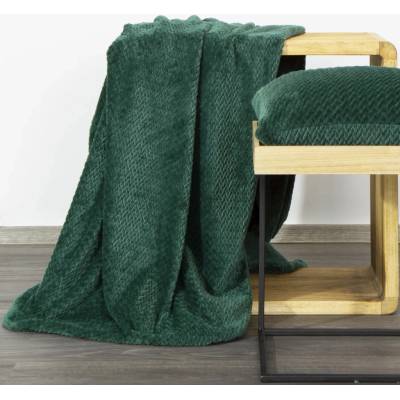 Intermedic Deka Cindy tmavozelená veľká prešívaná deka s elegantným vzorom 200x220