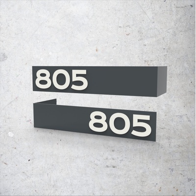 Domovní číslo - ROHOVÁ DESKA - KLASICKÁ - 3 ČÍSLICE 12 cm – Zbozi.Blesk.cz