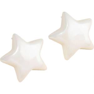 HARAHU Обици AD-33421 - Star / Бяла KP33421
