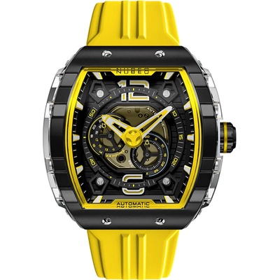 Nubeo Мъжки часовник Nubeo Magellan Yellow Black 24h Automatic (NB-6087-08)