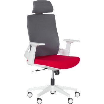 Президентски офис стол Carmen 7546 - червен - сив (3520356_6)