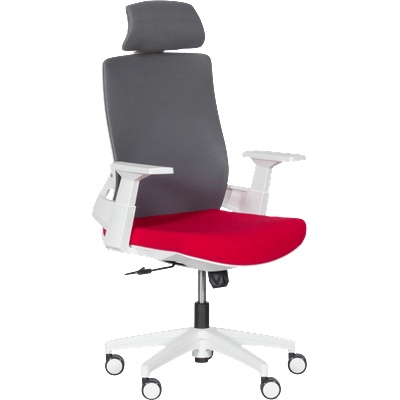 Президентски офис стол Carmen 7546 - червен - сив (3520356_6)