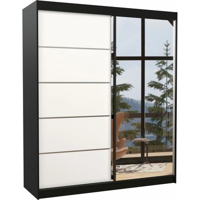 Sconto CORY 215 x 180 cm biela/čierna