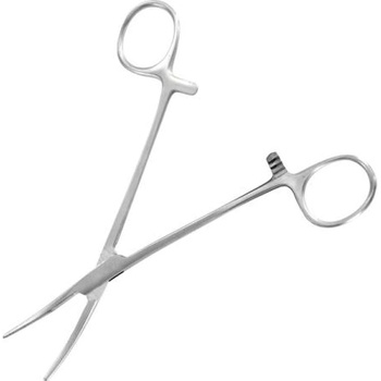 Shesto Modelcraft извита пинсета с назъбени челюсти