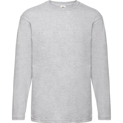 Fruit of the Loom valueweight t lsl / Мъжка тениска с дълъг ръкав - светлосив меланж l (16103861003)