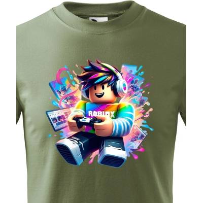 Dětské tričkoRoblox 5 MilitaryCanvas Dětské tričko Bezvatriko.cz 3165