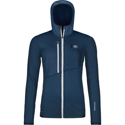 Ortovox Fleece Grid Hoody W modrá