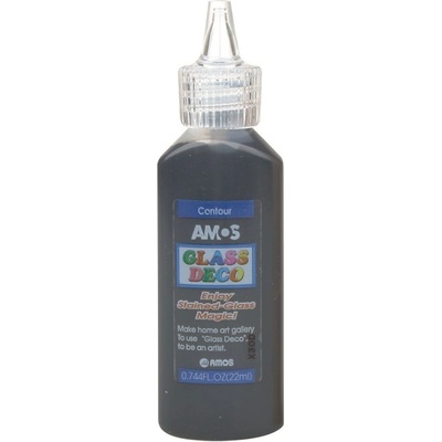 Kontura k barvičkám na sklo 22 ml černá – Zboží Mobilmania