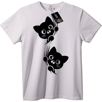 NOONEBRAND Тениска Черни котки - XS, Black