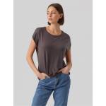 Vero Moda Дамска тениска Vero Moda Ava Plain Short Sleeve T-Shirt Womens - Asphalt