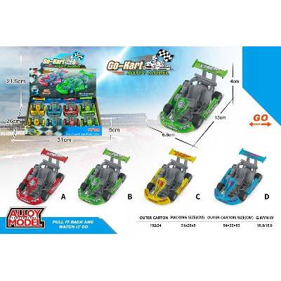 Wiky Vehicles Motokára 13 cm kov plast na zpětné natažení