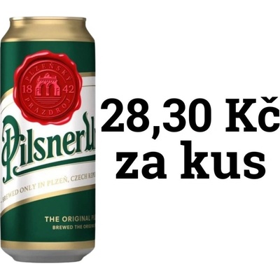 Pilsner Urquell 12° 4,4% 24×0,5 l (plech)