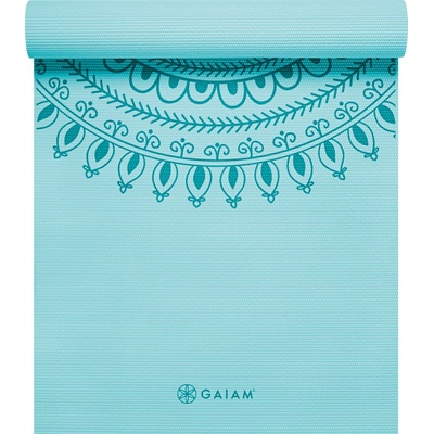 GAIAM MARRAKESH Yoga Mat Premium - светло синьо с мотив на медальон
