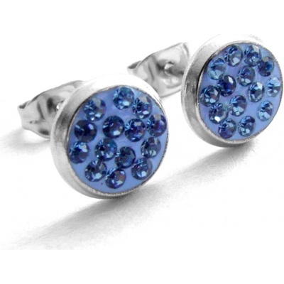 Steel Jewelry náušnice pecky modré z chirurgické oceli NS150115