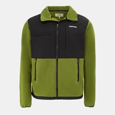Firetrap Мъжко поларено яке Firetrap Fleece Jacket Mens - Calla Green