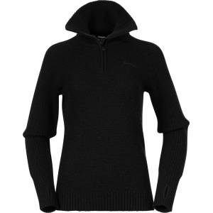Bergans of Norway Дамски вълнен пуловер Bergans Ulriken Lady Jumper Merino jumper - Black (105-0573-1512)