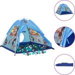 vidaXL Детска палатка за игра с 250 топки, синя, 120x120x90 см (3107743)