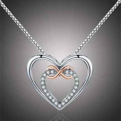 Grace Silver Jewellery Stříbrný se zirkony dolores srdce NH-SCN121/5 Stříbrná