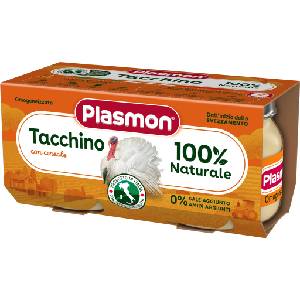 Plasmon Пюре от пуешко месо и оризово брашно, 6+м, 2 бр (2169234)