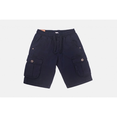 Joyce chlapecké plátěné kraťasy v pase s gumoumodrá