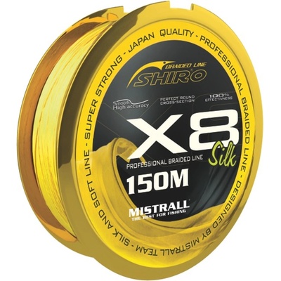Mistrall Shiro šňůra Silk Braided Line X8 Fluo 150m 0,28mm
