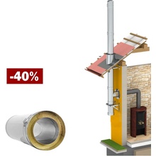 KomínyCZ Nerezová zostava 150mm 3m 0,5/30mm nádoba na sadze