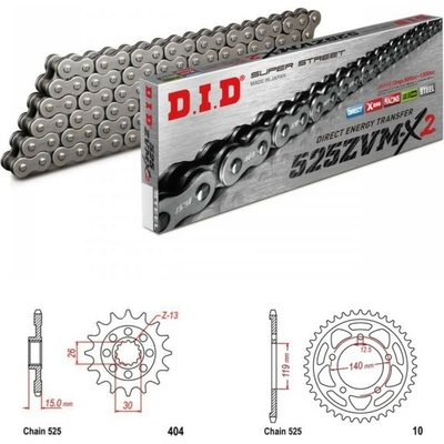 D.I.D Řetězová sada BMW S 1000 RR 23-26