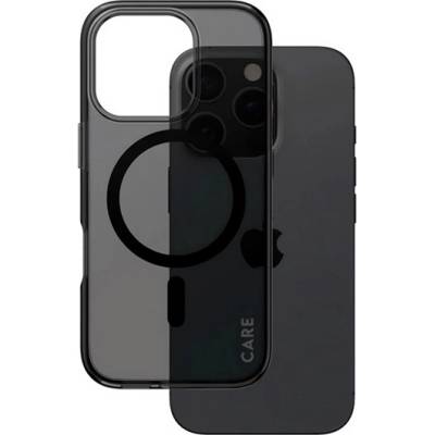 Panzer iPhone 16 Pro PANZERGLASS CARE FLAGSHIP URBAN COMBAT SMOKEY CASE силиконов протектор за телефон, удароустойчив, MagSafe, BLACK 1350 (1350)