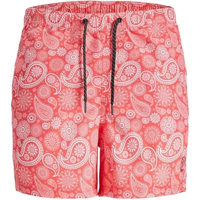 JACK & JONES Бански гащета Jack & jones Jpstfiji Paisley swimming shorts - Red (Pink)