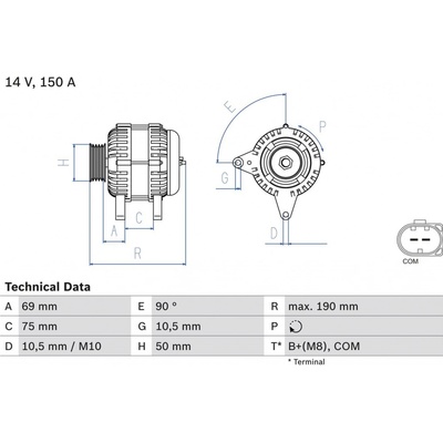Alternátor BOSCH 0 986 046 220
