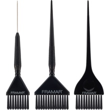 FRAMAR Family Pack štetce na farbenie vlasov 3 ks šírka 4,5 - 6 - 7 cm