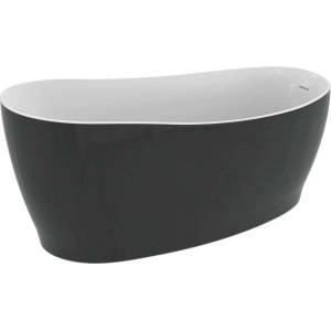 Ideal Standard Around - Свободностояща асиметрична вана 180x85 см бяло гланц/черно гланц K8715V2 (K8715V2)