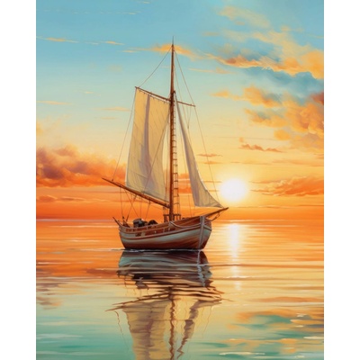 ZUTY Obrazy na stenu - Plachetnica na mori Rámovanie: vypnuté plátno na rám, Rozmer: 40x50 cm