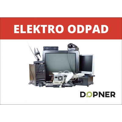 Dopner Nálepka elektro odpad na popelnice - A4