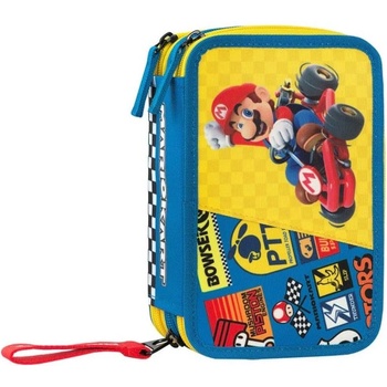 Panini Несесер с пособия Panini Super Mario - Mariokart Blue, 3 ципа (73235)