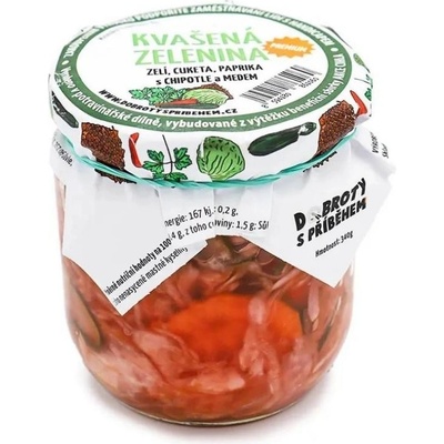 DOBROTYSPRIBEHEM.CZ Kvašená zelenina PICKLES s Chipotle a medem 340 g