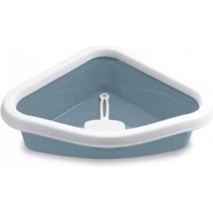 Stefanplast Sprint corner - Открита ъглова котешка тоалетна с борд и включена лопатка - 40х56х14h см, stefanplast Италия