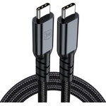 3mk Protection Здрав USB4 кабел с Thunderbolt 4 за устройства с USB-C порт - 3MK Hyper N-Series Thunderbolt 4 Cable (100 см) (черен)