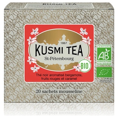 Kusmi Tea Porciovaný čierny čaj St. Petersburg Bio 20 vrecúšok