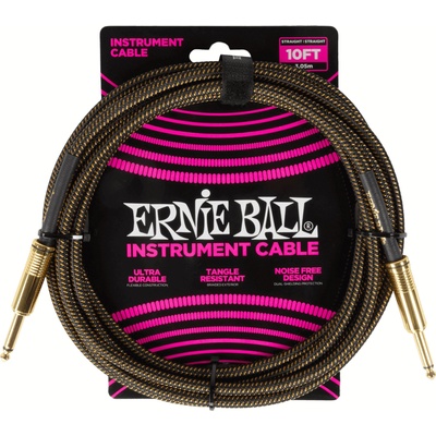 Ernie Ball Braided Instrument Cable Straight/Straight 3 m Директен - Директен Инструментален кабел (P06428)