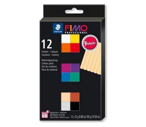 Fimo professional sada 12 barev 25 g BASIC