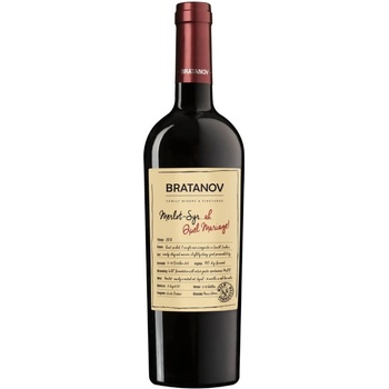 Bratanov Merlot & Syrah Quel Mariage! - червeно вино 750ml