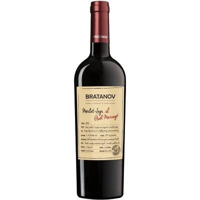 Bratanov Merlot & Syrah Quel Mariage! - червeно вино 750ml