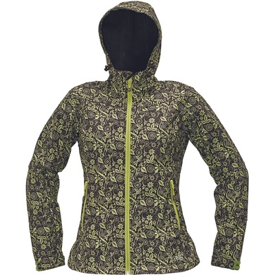 CRV Yowie bunda dámská softshellová hnědá/zelená
